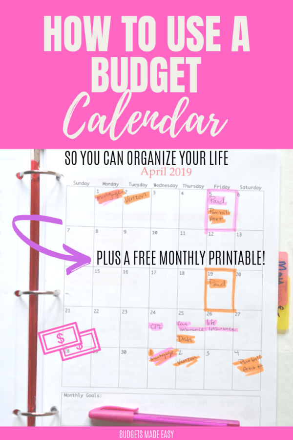 best budget calendar planner 2018