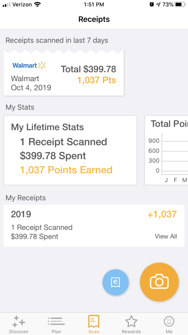 how do i scan long receipts in fetch rewards